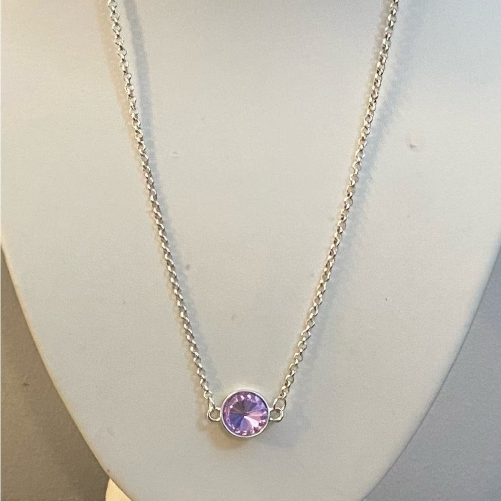 Swarovski Violet Rivoli crystal necklace NEW